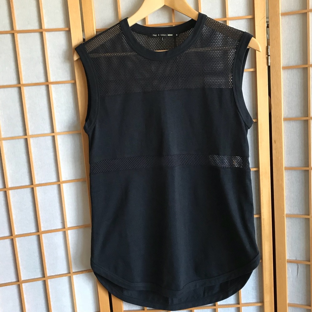 Rag & Bone Sleeveless Knit & Mesh Top